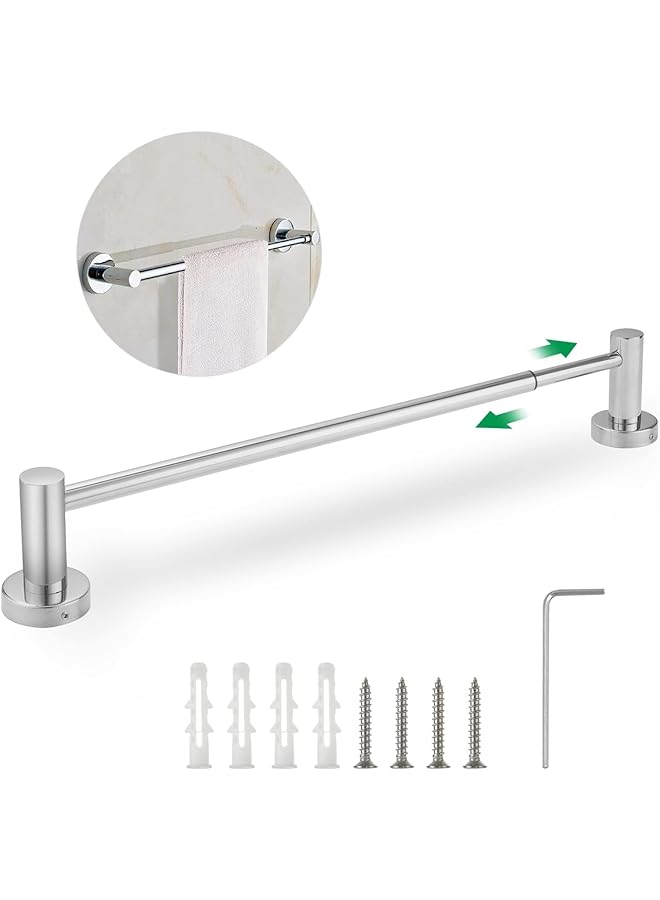 S-TOP Stainless Steel Towel Rail, 40-70cm Adjustable Wall Mounted Towel Holder with Screws, Expandable Polished Towel Bar Rack for Bathroom Kitchen Accessory - Image 1