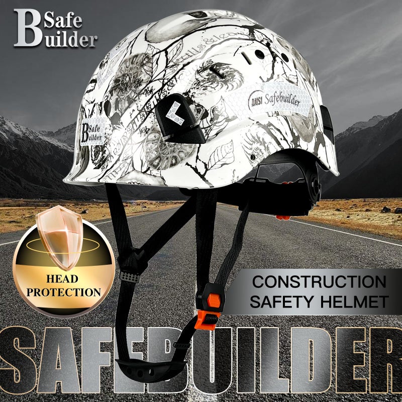 Safebuilder Cr06 خوذة سلامة البناء ABS قبعة صلبة نظام تهوية قابل للتعديل قبعات صلبة حماية رأس العمل الصناعي للرجال معتمدة Ansi/Isea Z89.1 (01-Klt قبعة صلبة) - Image 2