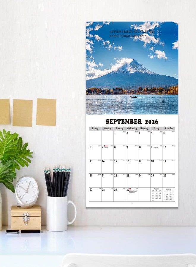 Dayvorax 2026 Wall Calendar - Monthly Calendar 2026-2027, Jan 2026 - Jan 2027, 11" x 16.5", Large Wall Calendar with Thick Paper, Large Blocks, Home or Office Calendar, World Scenery - Image 2
