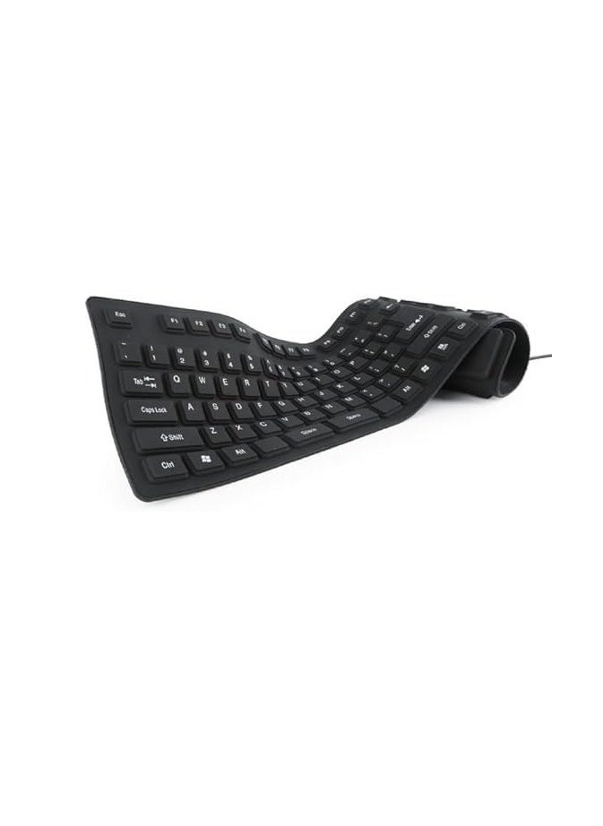 flexible Flexible USB Keyboard Silicone Gel Flexible Foldable 85 Keys Arabic and English Keyboard Button Cover Soft Rubber for PC Laptop Black.  - Image 3