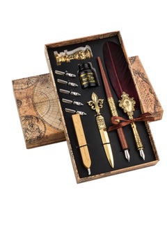 Calligraphy Pen Set - Deluxe Feather Quill Pen Set for Beginners, Complete Calligraphy Kit with Natural Feather and High-Grade Materials, Ideal Gift for , Birthdays, Weddings