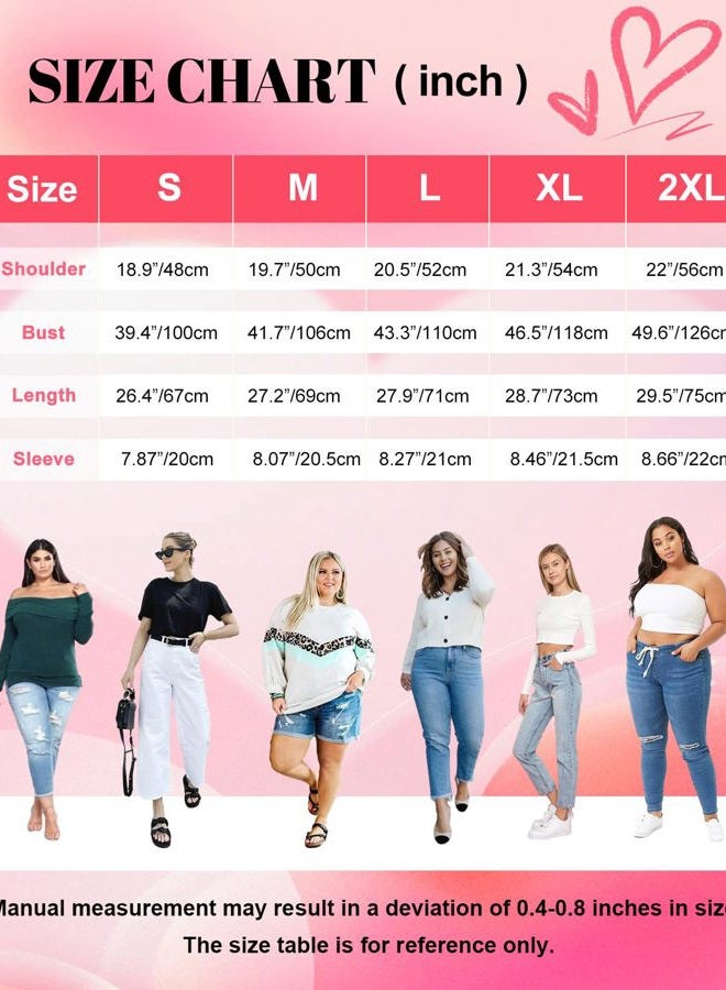 JMHACHY Holiday T-Shirt for Women - Valentine's Day Funny Graphic Tee Crewneck Sleeve Top Print Tops, Pink Checkered Heart, L - Image 4