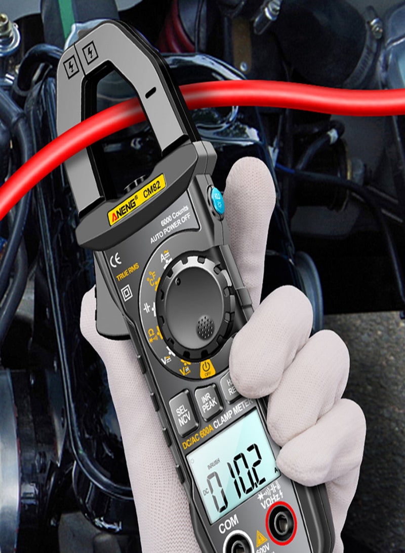 ANENG CM82 مقياس المشبك الرقمي 6000 عد True RMS NCV مقياس عالمي 600V جهد DC/AC 600A تيار DC/AC مقياس متعدد رقمي من نوع المشبك اختبار تلقائي متكامل مقياس تيار المشبك الذكي - Image 2
