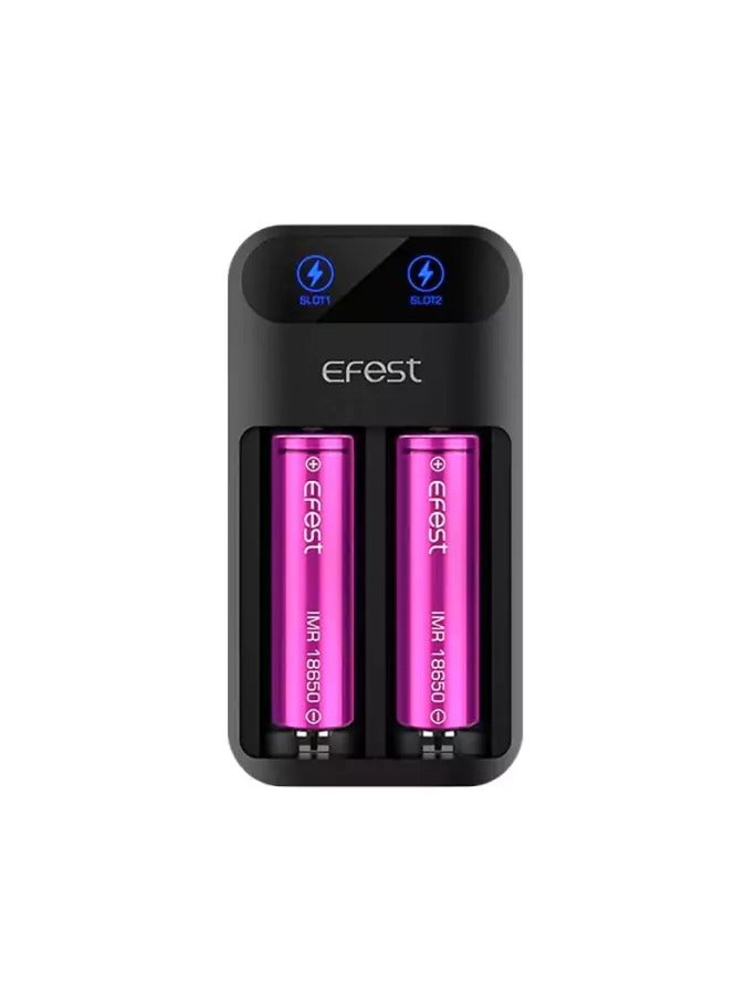 EFEST LUSH Q2 Smart Battery Charger – Dual Slot Fast Charging - Image 2