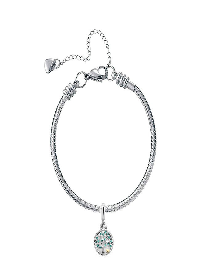 MiiFort Family Tree of Life Dangle Charm fits Pandora Charms Bracelets Women Green Crystal Cubic Zirconia - Image 5