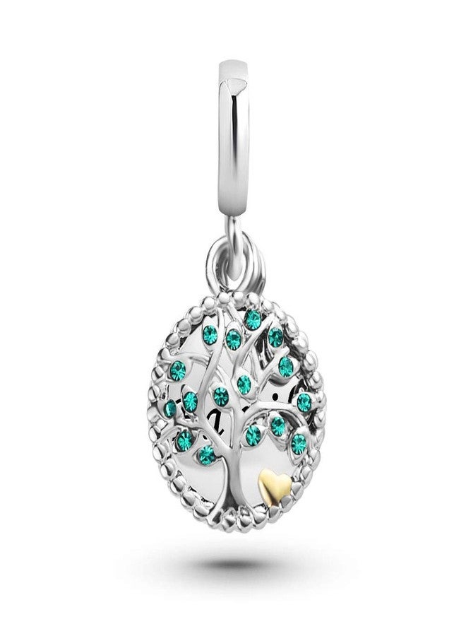 MiiFort Family Tree of Life Dangle Charm fits Pandora Charms Bracelets Women Green Crystal Cubic Zirconia - Image 4