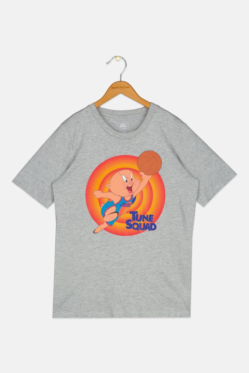 Space Jam Kids Boy Crew Neck Short Sleeve Graphic Print T-Shirt, Grey - Image 1