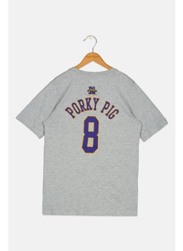 Space Jam Kids Boy Crew Neck Short Sleeve Graphic Print T-Shirt, Grey  - Image 2