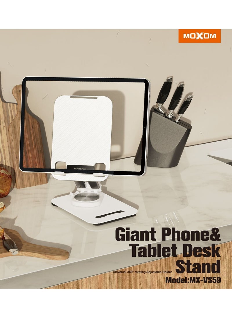 MOXOM MOXOM MX-VS59 UNIVERSAL 360° ROTATING ADJUSTABLE HOLDER STAND FOR PHONE AND TABLET  - Image 5