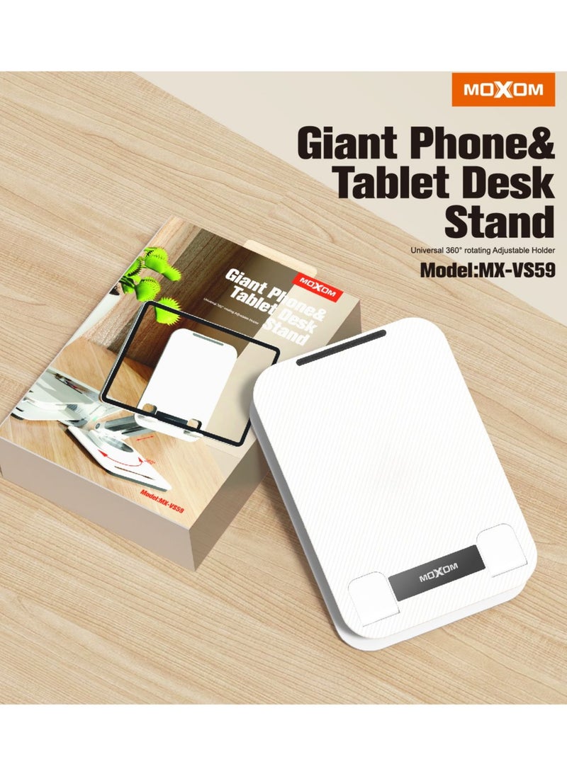 MOXOM MOXOM MX-VS59 UNIVERSAL 360° ROTATING ADJUSTABLE HOLDER STAND FOR PHONE AND TABLET  - Image 4