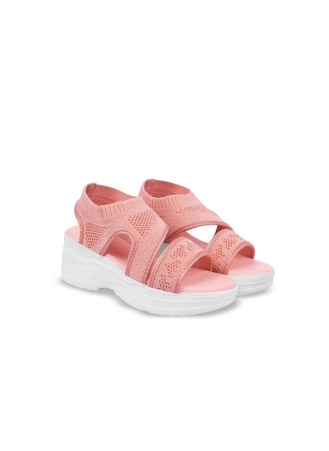 شوتوبيا Shoetopia Girls Textured Open Toe Block Heels