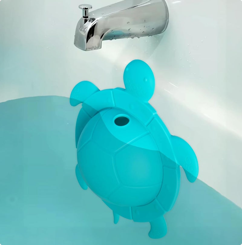 Jumble Dream Bathtub Overflow Drain Cover – Enjoy Deeper, Relaxing Baths with Tub Overflow Stopper, Spa Bathroom Accessory Fits Standard Drain, Silicone Bath Drain Cover – Tidal Teal - Image 1