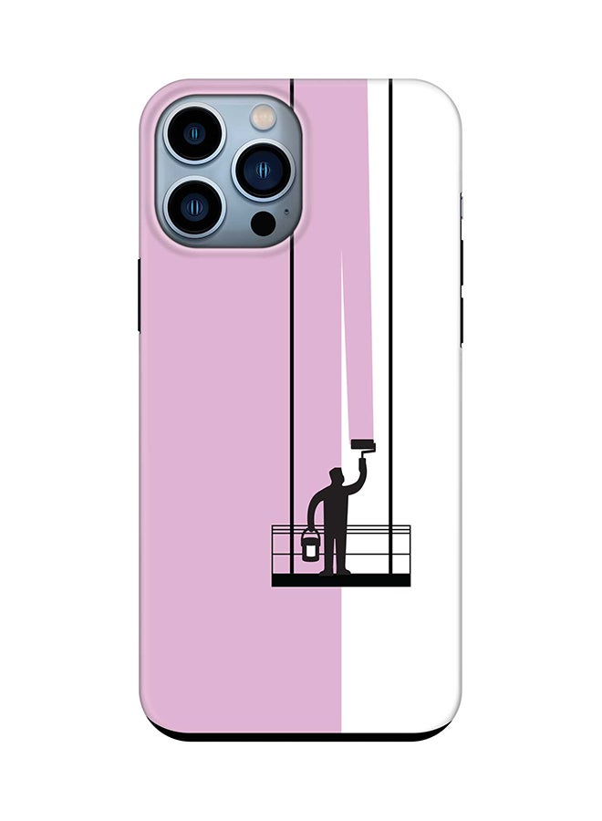 Stylizedd Tough Pro Case for iPhone 15 Pro Max Dual Layer Hybrid PC TPU Customized Mobile Cover Matte Finish Phone Case - Paint Hanger (Pink) - Image 1
