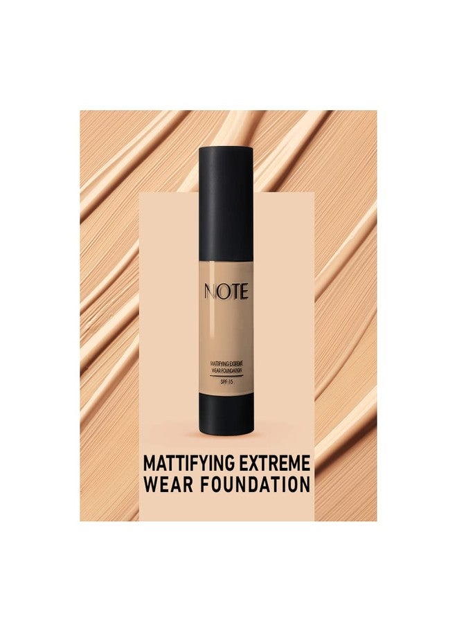 NOTE Cosmetics NOTE Mattifying Extreme Wear Liquid Foundation SPF 15 - Full Coverage Foundation Makeup - Matte for Oily and Combination Skin - 01-1 oz - Image 5