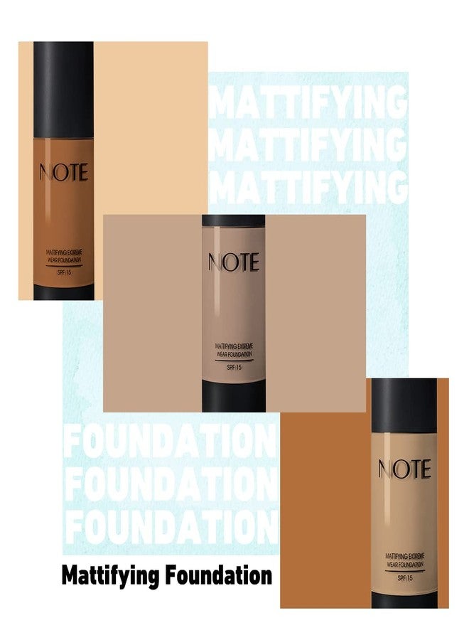 NOTE Cosmetics NOTE Mattifying Extreme Wear Liquid Foundation SPF 15 - Full Coverage Foundation Makeup - Matte for Oily and Combination Skin - 01-1 oz - Image 4