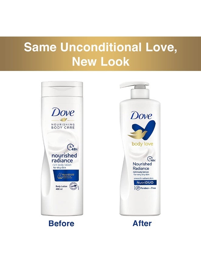 DOVE NOURISHED RADIANCE BODY LTN 400ML - Image 3