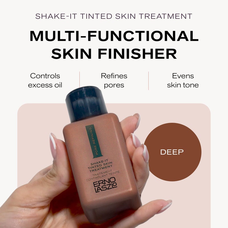 Erno Laszlo Shake-It Tinted Skincare Finisher, Neutral Face Tint for Lighter Complexions, Even Skin Tone & Refine Pores - Pore Minimizer for Face with Natural Matte Finish (3 Fl Oz) Tinted Moisturizer - Image 2