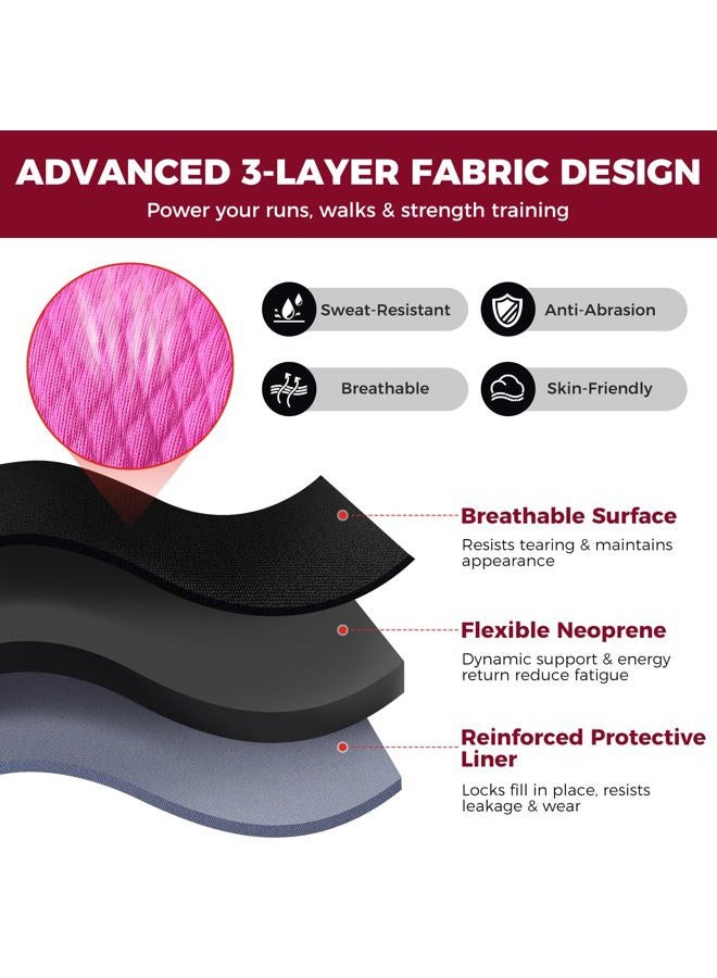 BAGAIL Ankle and Wrist Weights for Women & Men, 1 Pair 1/2/4/6/8/10 LBS Leg Weight with Sleek Design & Secure Fit, Arm Weighted Set for Walking, Running, Home Fitness & Physical Therapy - 2lb, Pink - Image 3