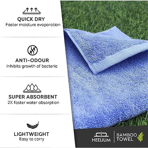 HEELIUM Bamboo Bath Towel | 3X Softer & Quick Drying | 400 GSM -140 X 70 Cm, Multi - Image 2