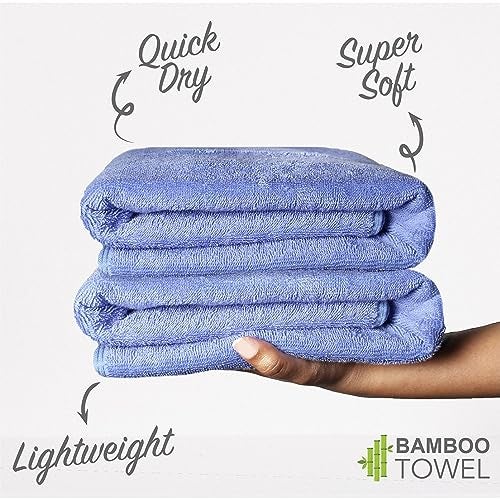 HEELIUM Bamboo Bath Towel | 3X Softer & Quick Drying | 400 GSM -140 X 70 Cm, Multi - Image 3
