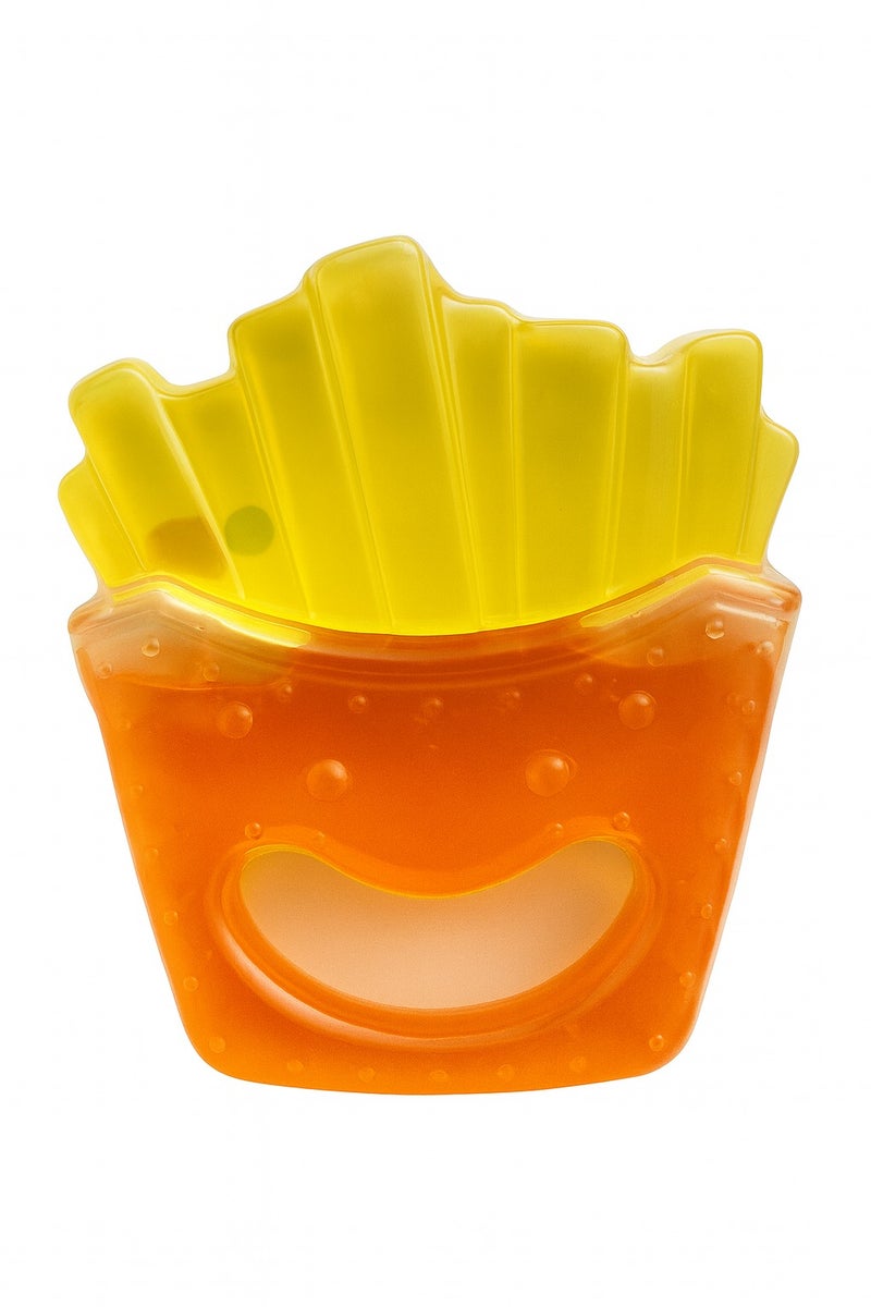 Fries Teether Toy – Orange, Soft & Safe for Babies (3m+) 