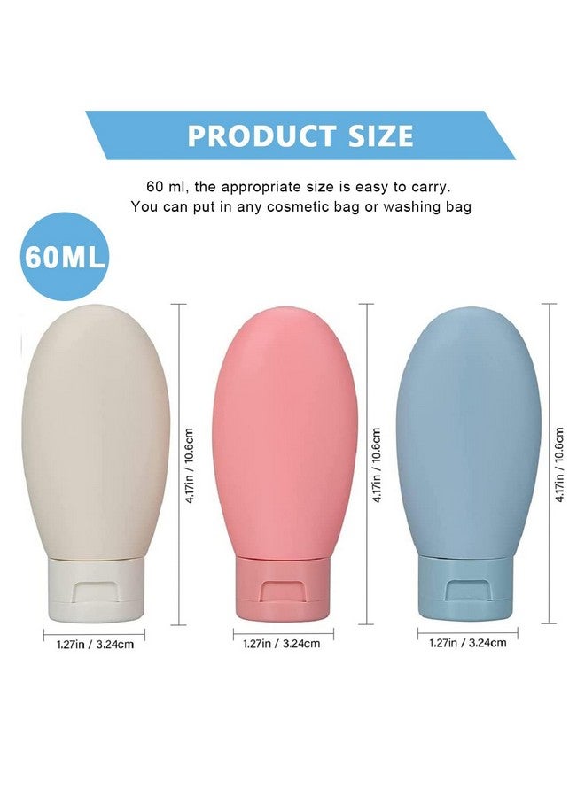 Stavae Pcs Travel Bottles Set,60ML Travel Bottles & Containers,Small Mini Empty Plastic Squeeze Bottles for Travel Toiletries,Shampoo and Conditioner with Storage Bag.(Multicolor) - Image 2