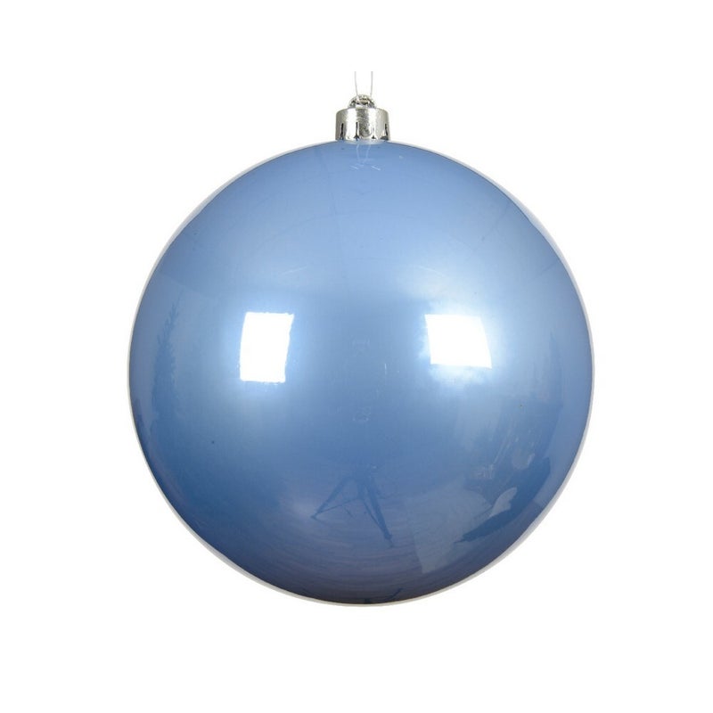 زخرفة عيد الميلاد كامينغك كروية زرقاء لامعة، زينة شجرة، كروية زخرفية وكرات زينة عيد الميلاد - 14 سم