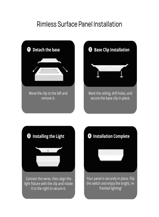 ويبرو لوحة إضاءة LED مربعة بدون إطار من البولي كربونات من ويبرو، لون العقيق، 6 واط | ضوء أبيض بارد (6500 كلفن) | تصميم أنيق بدون إطار لتوزيع أوسع للضوء | إضاءة LED مثبتة على السطح للسقف | عبوة من قطعة واحدة - Image 5