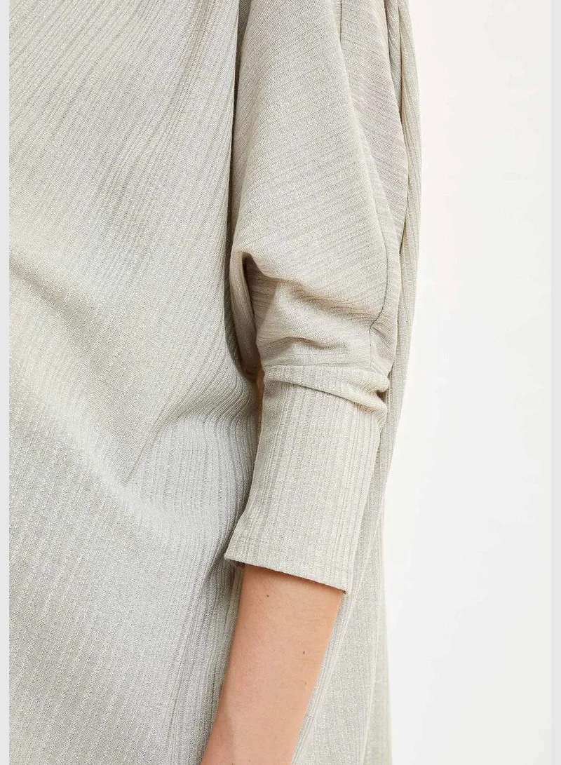 DeFacto Woman Maternity Wear Loose Fit Crew Neck Knitted Tops Long Sleeve