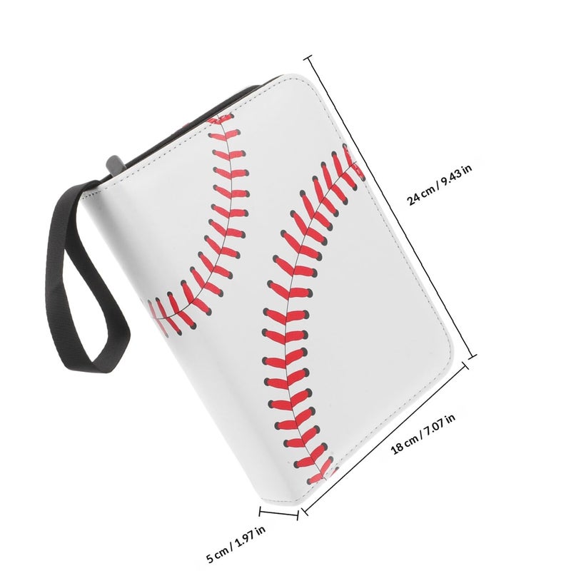 Black Baseball Card Binder with 4 Pocket Pages for Sports Cards Collection and Display - Image 3