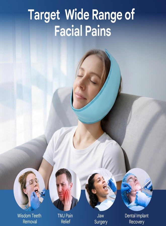 Comfytemp Wisdom Teeth Ice Pack Head Wrap, Face Ice Pack Tmj Relief Products Jaw, FSA Eligible HSA, 2 Hot Cold Gel Packs Reusable, Tooth Extraction & Removed, Face Oral Surgery, Dental Implants - Image 2