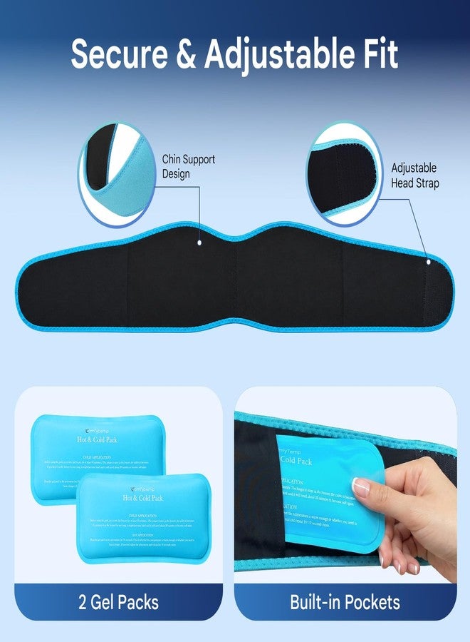 Comfytemp Wisdom Teeth Ice Pack Head Wrap, Face Ice Pack Tmj Relief Products Jaw, FSA Eligible HSA, 2 Hot Cold Gel Packs Reusable, Tooth Extraction & Removed, Face Oral Surgery, Dental Implants - Image 5