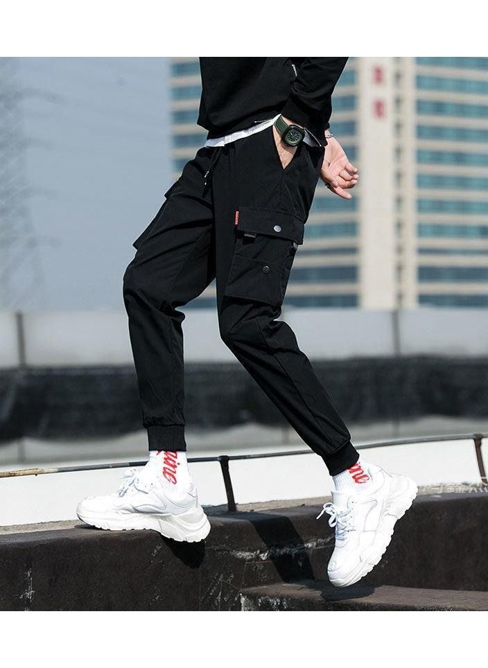 Generic - Men's Cargo Pants Casual Pants Loose Fit Ankle-Tied with Elastic Drawstring Suitable for Various Body Types Casual and Trendy - Image 1