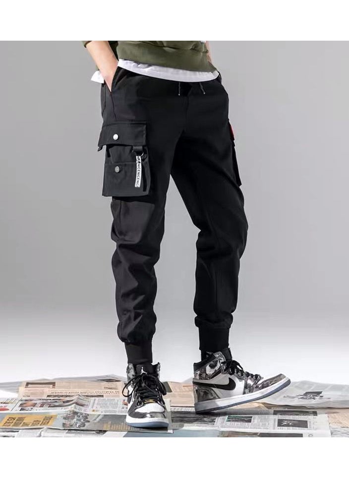 Generic - Men's Cargo Pants Casual Pants Loose Fit Ankle-Tied with Elastic Drawstring Suitable for Various Body Types Casual and Trendy - Image 1
