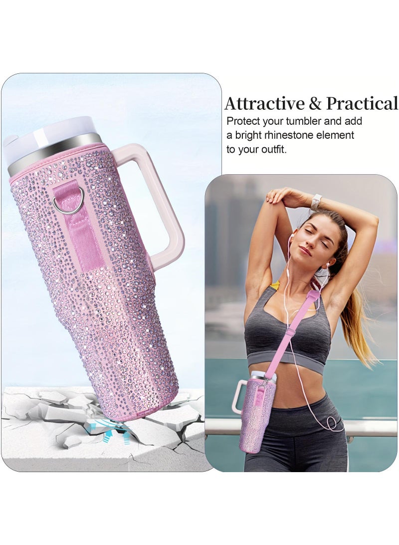 40oz Bucket Water Bottle Tote Bag - Stanley Cup Strap Bag with Adjustable Strap Personalized Accessories for Stanley Cup  - Image 4