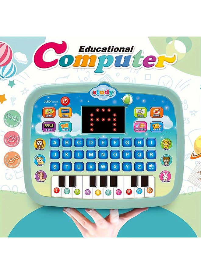 لوح تعليم الأطفال الصغار بشاشة LED لتعليم الأبجدية والأرقام والموسيقى والكلمات والرياضيات لعبة إلكترونية تفاعلية للتنمية المبكرة - Image 2