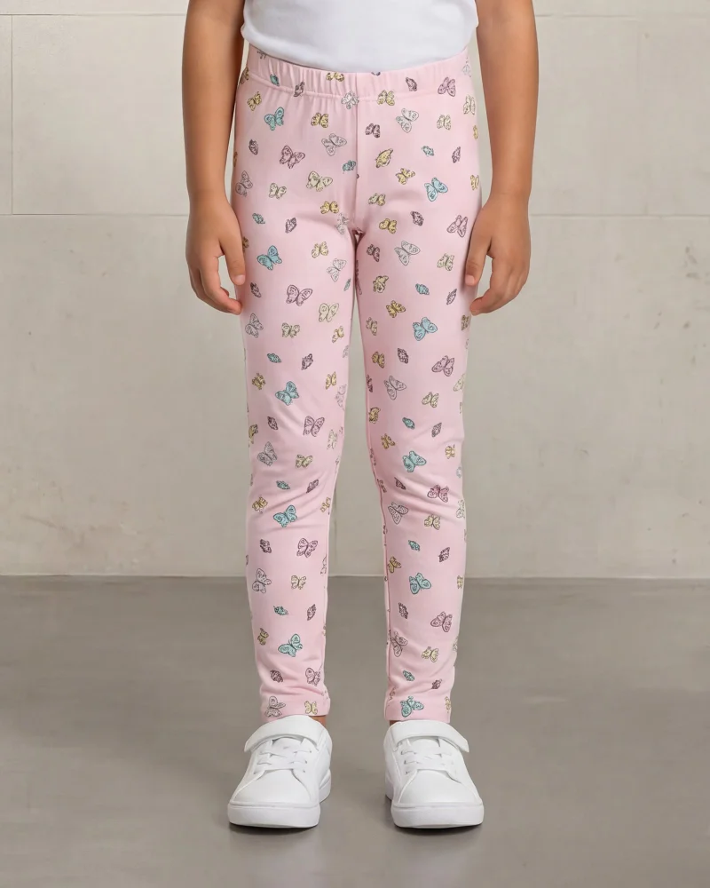 Redtag Girls Pink Printed Leggings