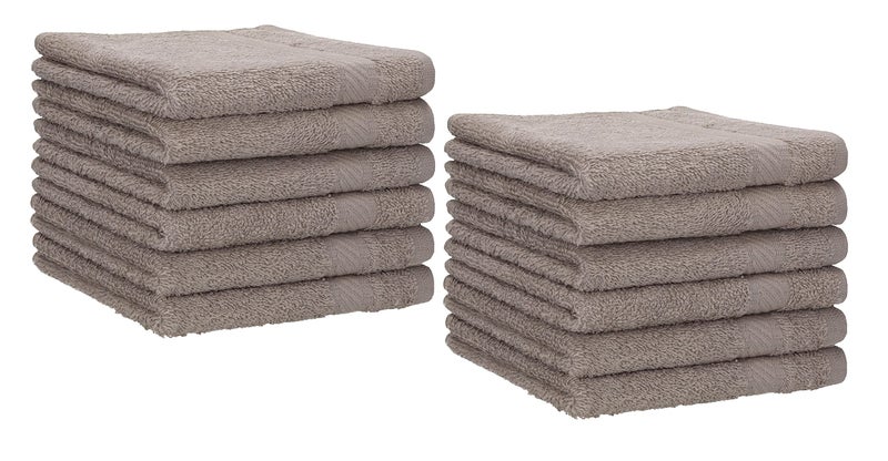 Betz Pack of 12 Guest Towels PALERMO 30x50 cm 100 Cotton stone