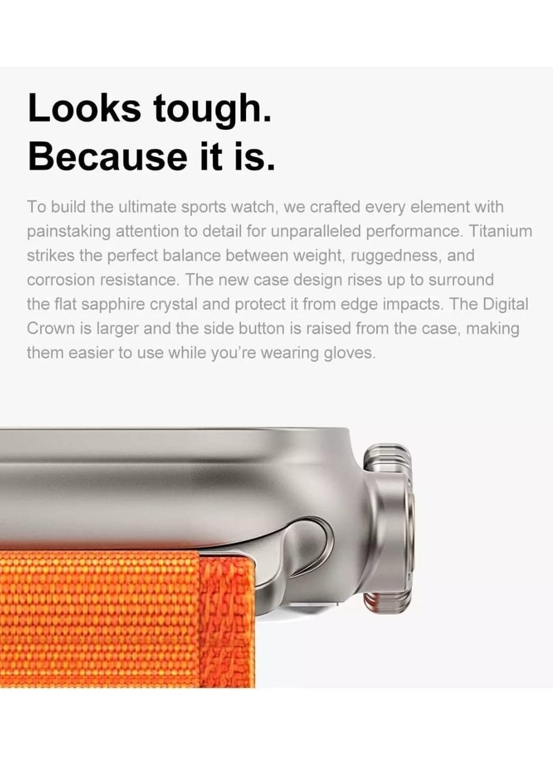 C idea - Cidea TW8 Ultra Smartwatch Series S8 1.96 Inch Screen Smart Watch with Silicone Strap Orange - Image 1