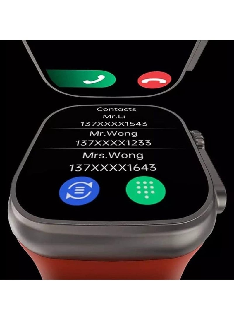 C idea - Cidea TW8 Ultra Smartwatch Series S8 1.96 Inch Screen Smart Watch with Silicone Strap Orange - Image 1