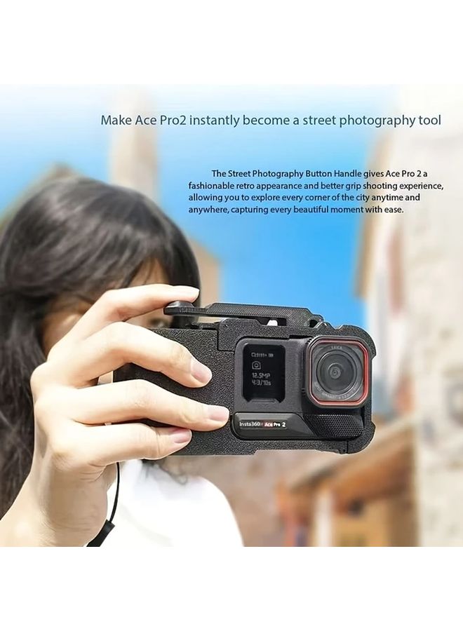 Plastic Quick Release Handle for Insta360 Ace Pro Camera Ergonomic Grip Secure Mounting - Image 4