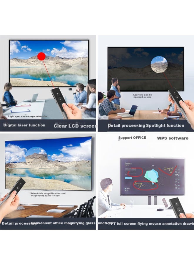 Noomya X7 High-power Green Laser Pointer, Multi-functional Page-turning Pen For Whiteboard And Lcd Screen, Teacher's Interactive Whiteboard Writing Tool, Digital Laser Focusing Magnifier - Image 1