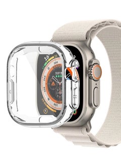 Apple Watch Ultra 49mm Case Clear Soft Flexible TPU Full Screen Coverage Protective Transparent Bumper Cover