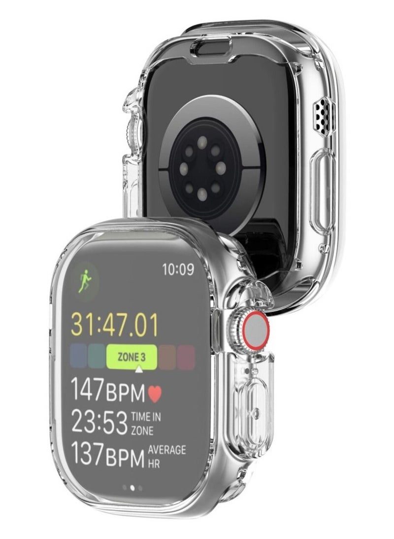CATANES - Apple Watch Ultra 49mm Case Clear Soft Flexible TPU Full Screen Coverage Protective Transparent Bumper Cover - Image 1