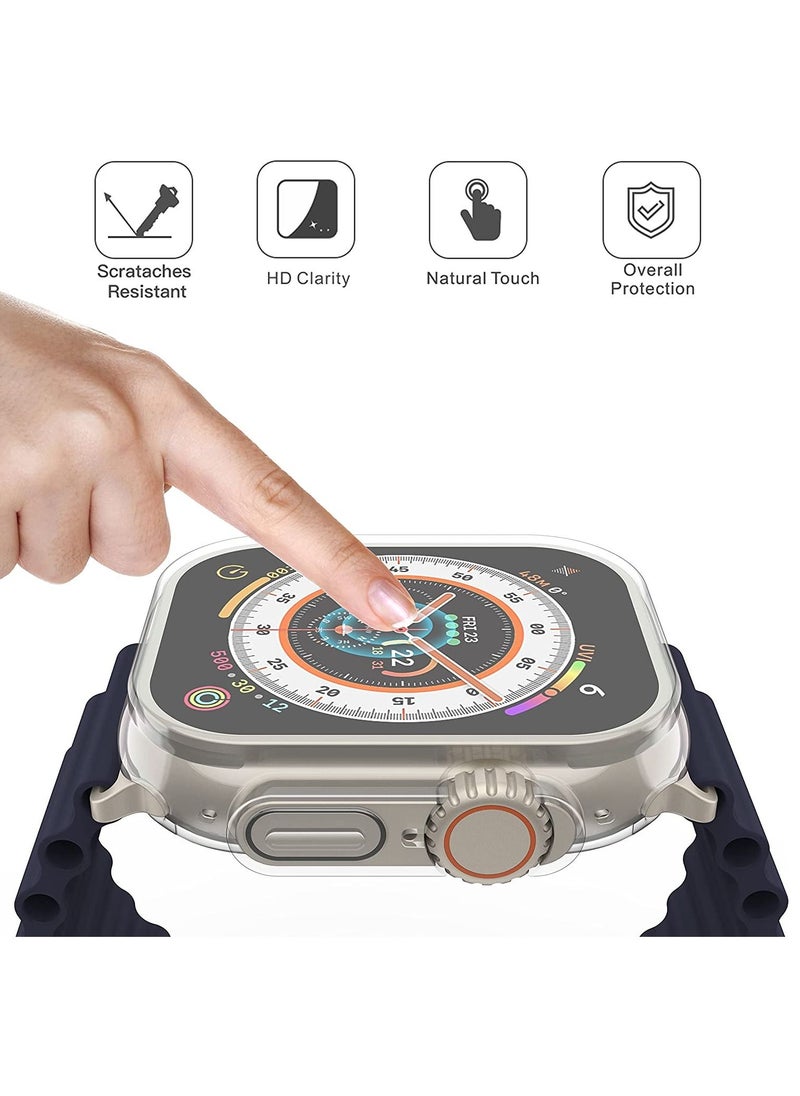 CATANES - Apple Watch Ultra 49mm Case Clear Soft Flexible TPU Full Screen Coverage Protective Transparent Bumper Cover - Image 1