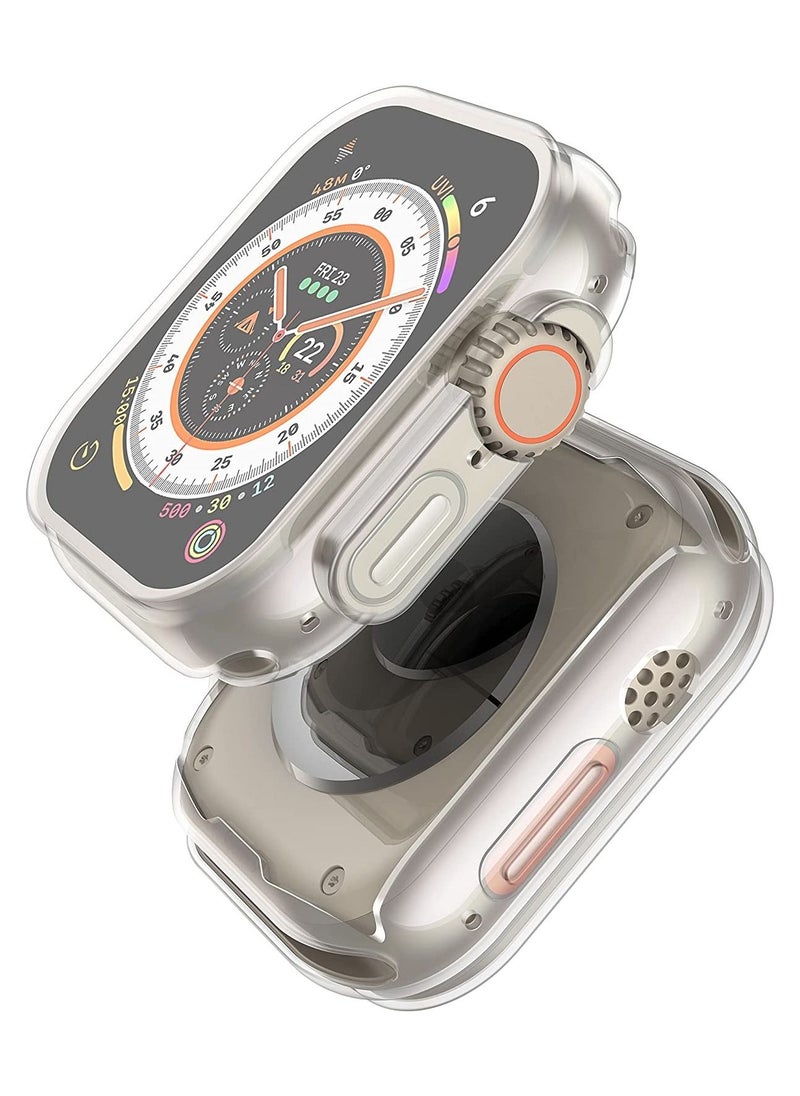 CATANES - Apple Watch Ultra 49mm Case Clear Soft Flexible TPU Full Screen Coverage Protective Transparent Bumper Cover - Image 1