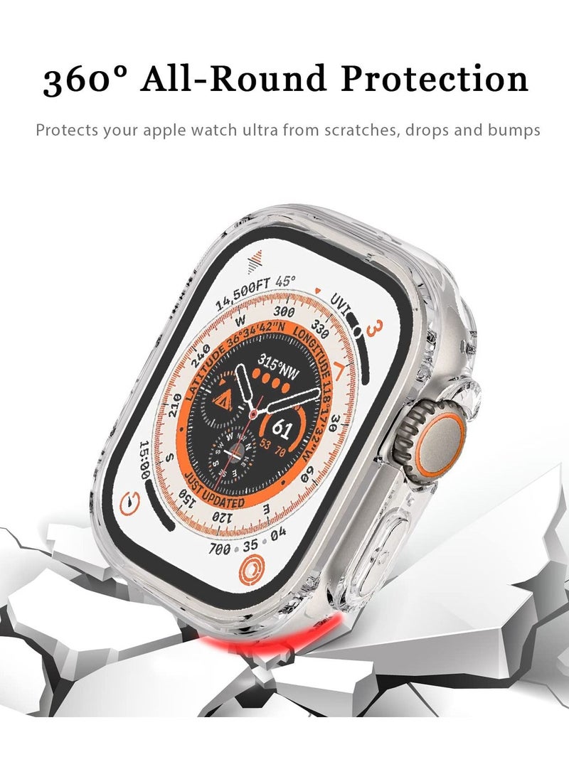 CATANES - Apple Watch Ultra 49mm Case Clear Soft Flexible TPU Full Screen Coverage Protective Transparent Bumper Cover - Image 1