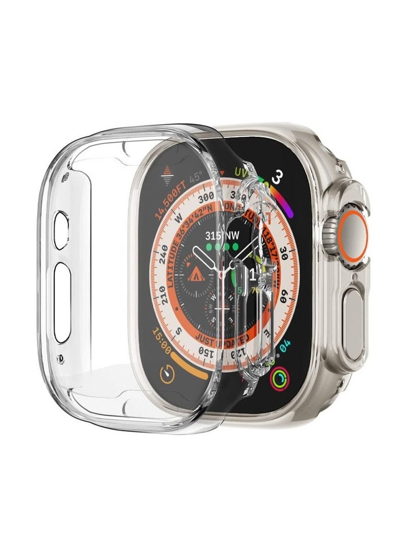CATANES - Apple Watch Ultra 49mm Case Clear Soft Flexible TPU Full Screen Coverage Protective Transparent Bumper Cover - Image 1