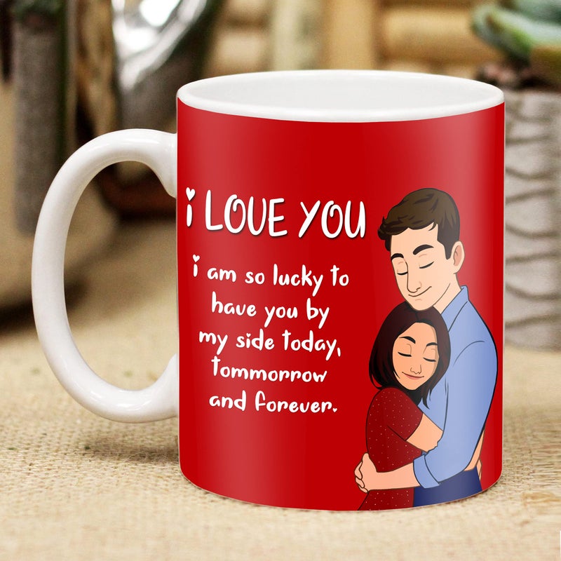 ME  YOU ME & YOU Valentine's Day Gift for Wife/Husband/Girlfriend/Boyfriend | Prined Coffee Mug for Couples|Anniversary, Birthday Gift | Roamtic Gift | Unique Gift with Printed Ceramic Mug (325ml) - Image 4