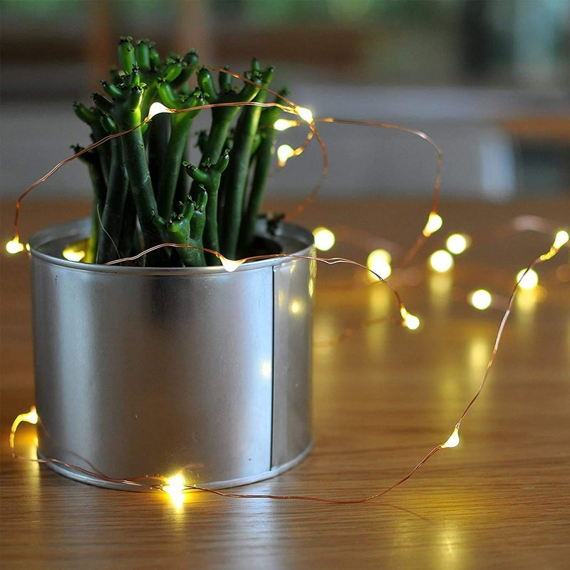 Lexton Lexton 5 Meter 50 LEDs LED Fairy String Lights USB Powered and 3 AA Battery Operated for Indoor Decorations Battery not Included Warm White Pack of 1 Standard Lex5mcopperUSBBattery  - Image 5